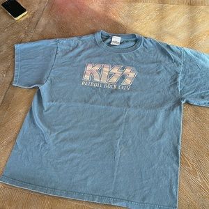 KISS Detroit Rock City blue men’s large T-shirt in fair condition